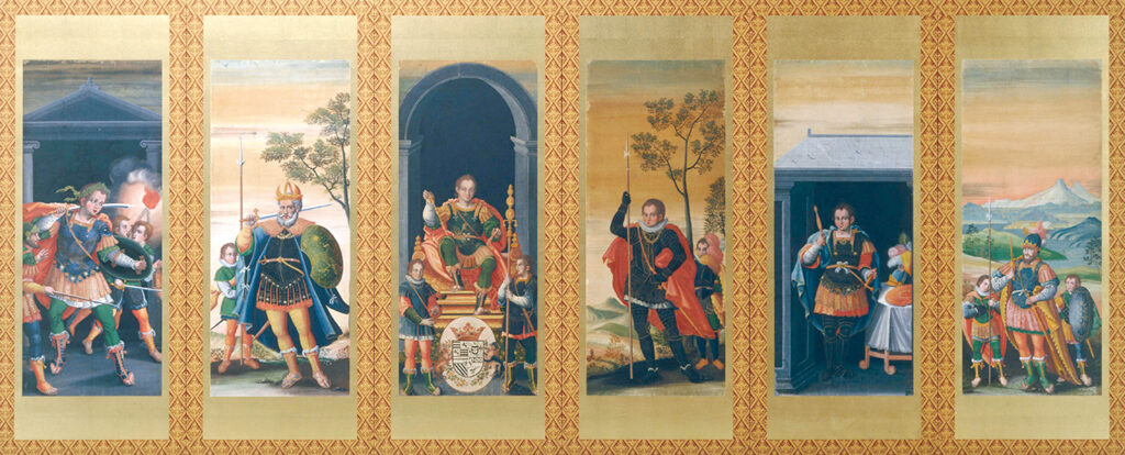 泰西王侯図屏風（左隻）当館蔵