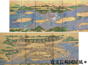 寛文長崎図屏風 当館蔵