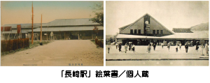 「長崎駅」絵葉書／個人蔵